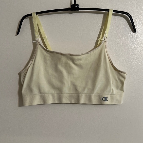 Champion Other - Champion Pale Yellow Sports Bra, Size L/XL